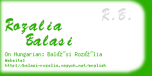 rozalia balasi business card